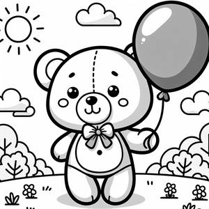 Раскраска Игривого Мишки