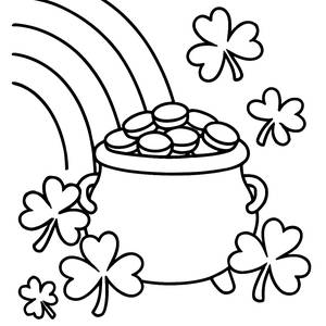Page à Colorier: Pot d'Or