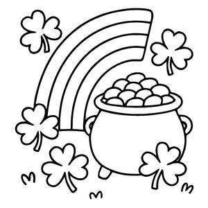Pot of Gold Coloring Page