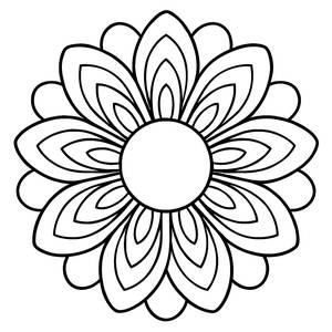 Página de Colorir Flor Radiante