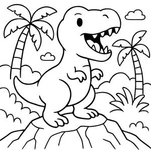 Brüllender T-Rex Malvorlage