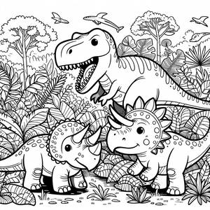 Roaring T-Rex Coloring Page