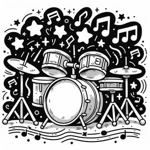 Divertiti con la Nostra Pagina da Colorare del Batteria!