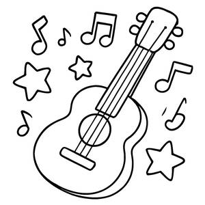 Rocke mit Unserem Malbuch für die Gitarre!