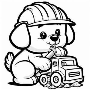 Rubble's Construction Truck Coloring Page