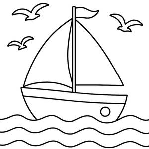 Sailboat Coloring Page - Glide Over the Waves!