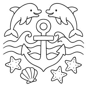 Sailor's Dream: Free Printable Anchor Coloring Page