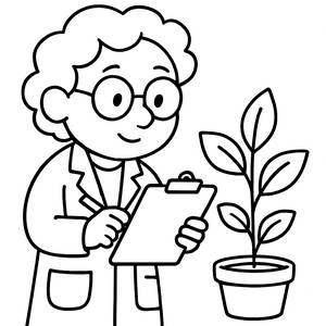 Wissenschaftler Malvorlage: Beobachten und Gestalten!