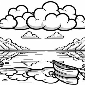 Page à Colorier du Lac Serein