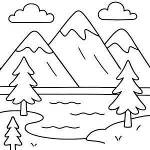 Раскраска Спокойного Озера