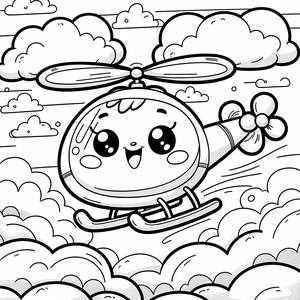 Skye's Helicopter Adventure Coloring Page