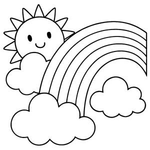 Раскраска Улыбающегося Солнца