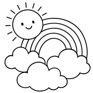 Ausmalbild der Lächelnden Sonne
