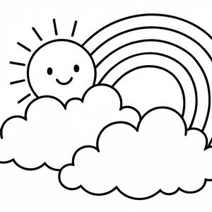 Smiling Sun Coloring Page