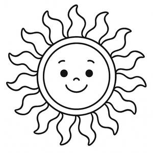 Smiling Sun Mandala Coloring Page