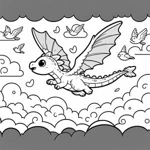 Página para Colorear de Charizard Volador