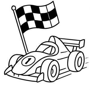 Speedy Race Car Coloring Page