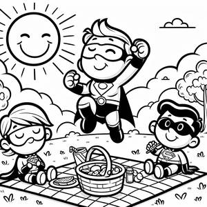 Раскраска Пикника Человека-Паука