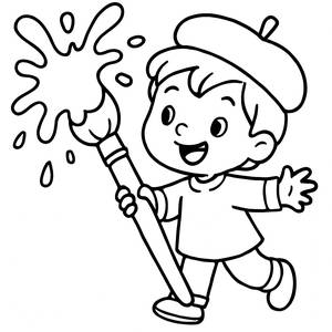 Splatter Fun Coloring Page