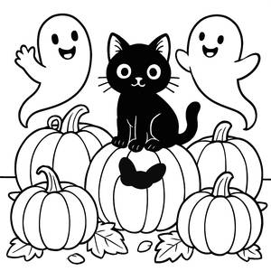Spooky Pumpkin Patch Coloring Page