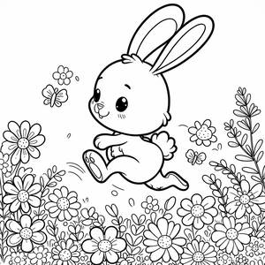 Frühlingshase Ausmalbild