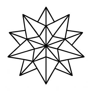Pagina da Colorare Triangoli a Raggiera
