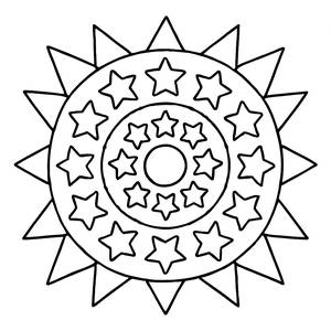 Sternen-Geometrie Ausmalbild