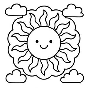 Sunny Day Coloring Page