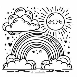 Ausmalbild der Lächelnden Sonne