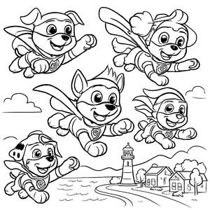Paw Patrol Superhelden Malvorlage