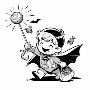 Page à Colorier de Super-héros pour Halloween