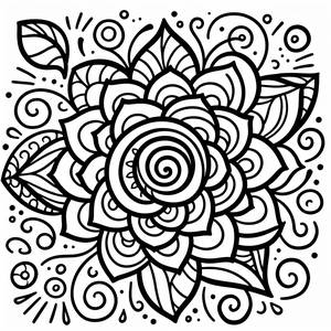 Раскраска Вихревого Мандалы