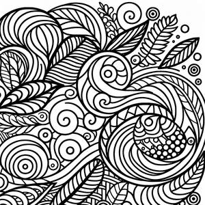 Página para Colorear de Zentangle Enredado para Niños