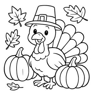 Thanksgiving Turkey Coloring Page