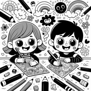 Page à Colorier de TomTom et YoYo - Amusement avec les Couleurs !