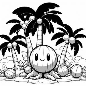 Pagina da Colorare del Paradiso Tropicale