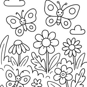 Vibrant Garden Coloring Page