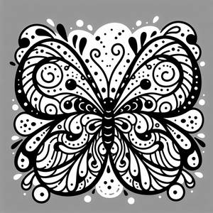 Pagina da Colorare della Farfalla Fantastica