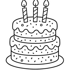 Whimsical Cake Coloring Page