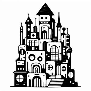 Página para Colorear del Castillo Fantástico