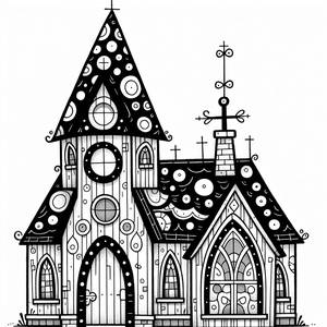 Раскраска Волшебной Церкви