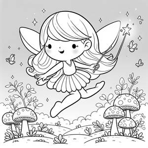 Pagina da Colorare Fata Stravagante - La Magia Ti Aspetta!