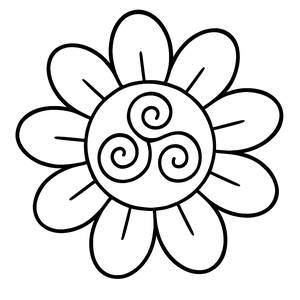 Whimsical Flower Coloring Page