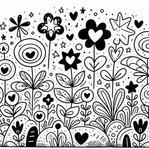 Verspielt Garten Ausmalbild