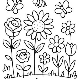 Verspielte Garten Malvorlage