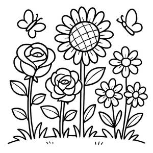 Whimsical Garden Coloring Page