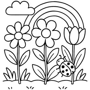 Whimsical Garden Coloring Page