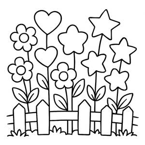 Whimsical Garden Coloring Page