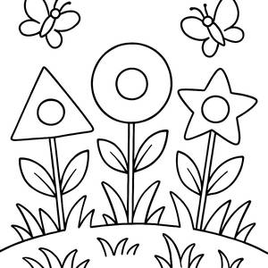 Verspielte Gartenformen Malvorlage