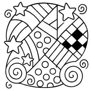 Pagina da Colorare di Forme Geometriche Fantasiose